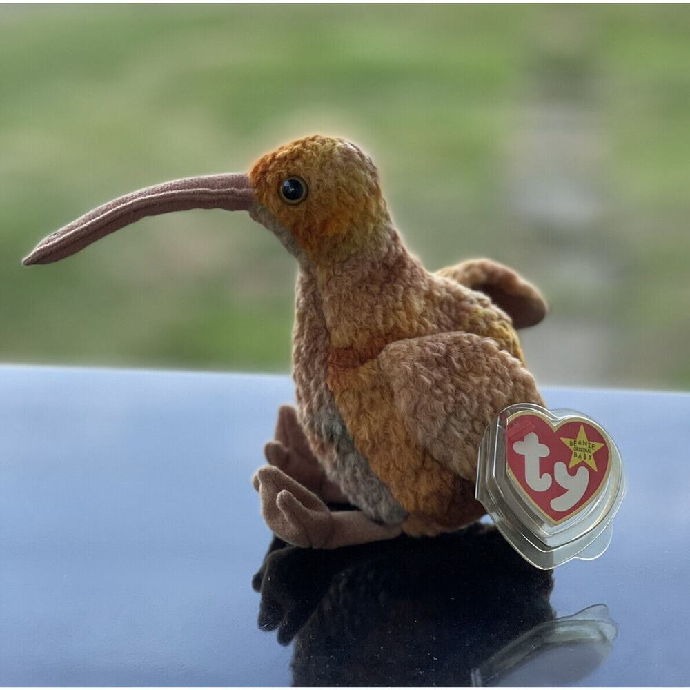 TY Beanie Baby Beak the Kiwi Bird w/ Tag Collectible‎ Plush 1998
